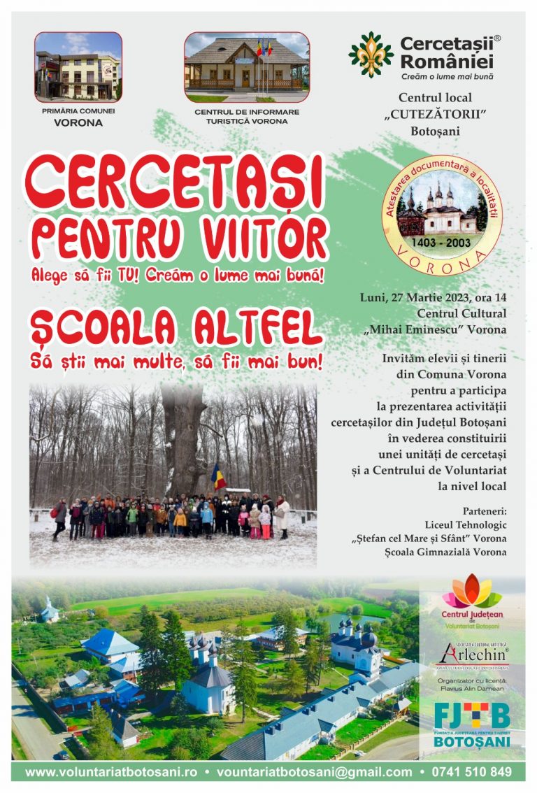 Vezi când are loc o nouă prezentare a evenimentelor și activității cercetașilor din județul Botoșani! Cercetași pentru viitor!