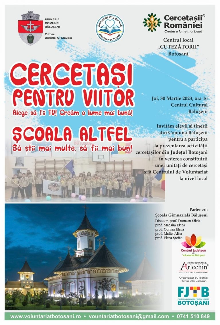 Școala altfel! Cercetași pentru viitor!