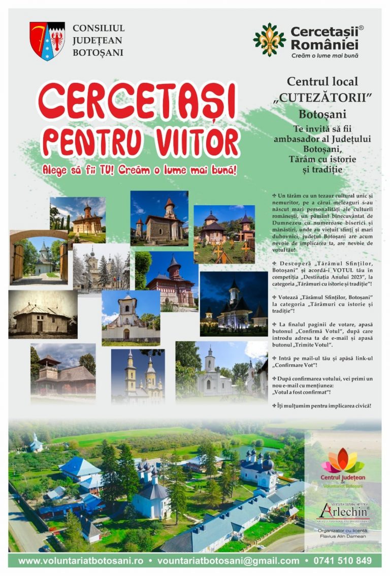 Fii ambasadorul judeţului Botoşani! Alege să te implici!