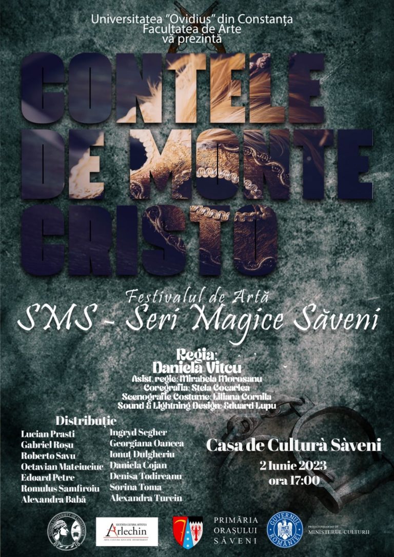 Vezi unde are loc spectacolul de teatru „Contele de Monte Cristo”, realizat după scenariul lui Owin Rose, care aduce în prim plan povestea lui Edmond Dantes, în regia d-nei Prof.univ.dr. Daniela Vitcu, Universitatea ,,Ovidius” din Constanța, Facultatea de Arte – Departamentul de Teatru, Muzică și Artele Spectacolului!