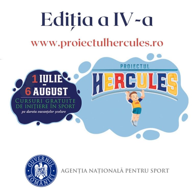 Proiectul “HERCULES”, inițiat de Ministerul Sportului și continuat de Agenția Națională pentru Sport , se va derula anul acesta, în perioada 1 iulie și 6 august 2023, la nivelul întregii țări! Vezi unde poți afla de cursurile gratuite de inițiere oferite de Agenția Națională pentru Sport care se desfășoară în orașul Săveni!