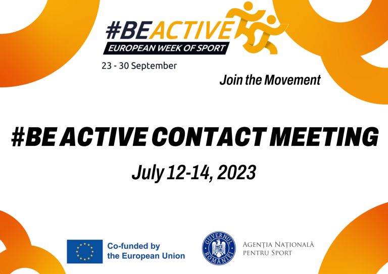 „#BeActive Contact Meeting”, eveniment cu participare internațională, organizat de Agenția Națională pentru Sport