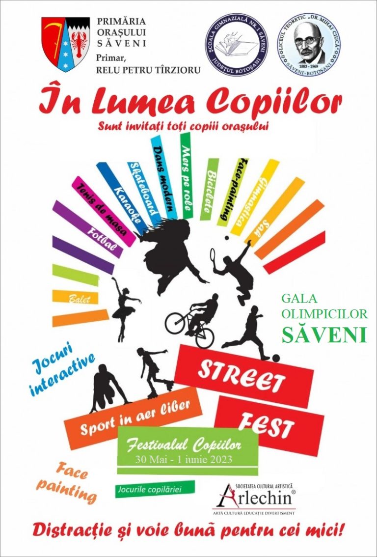 Festivalul Copiilor din Săveni, ajuns la a unsprezecea ediție. Vezi programul special pregătit de 1 iunie – Ziua Internațională a Copiilor!