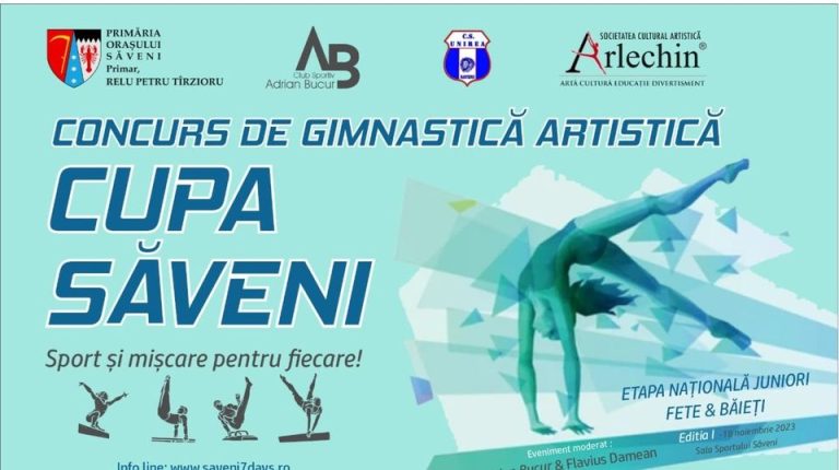 Orașul Săveni este gazda etapei naționale a concursului de gimnastică artistică „Cupa Săveni” din cadrul programului anual „Sport și mișcare pentru fiecare”! Vezi când se va desfășura prima ediție!