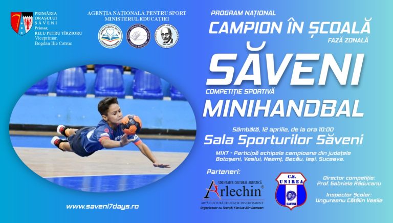 Campionii handbalului vin la Săveni! Echipe mixte din județele: Botoșani, Vaslui, Neamț, Bacău, Iași și Suceava vor participa în competiție din pasiune pentru sport!