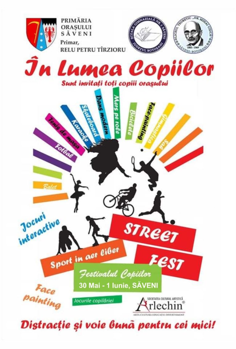 Festivalul Copiilor, ediția a XIII-a, o lume a jocului, creativității și bucuriei pentru întreaga familie!