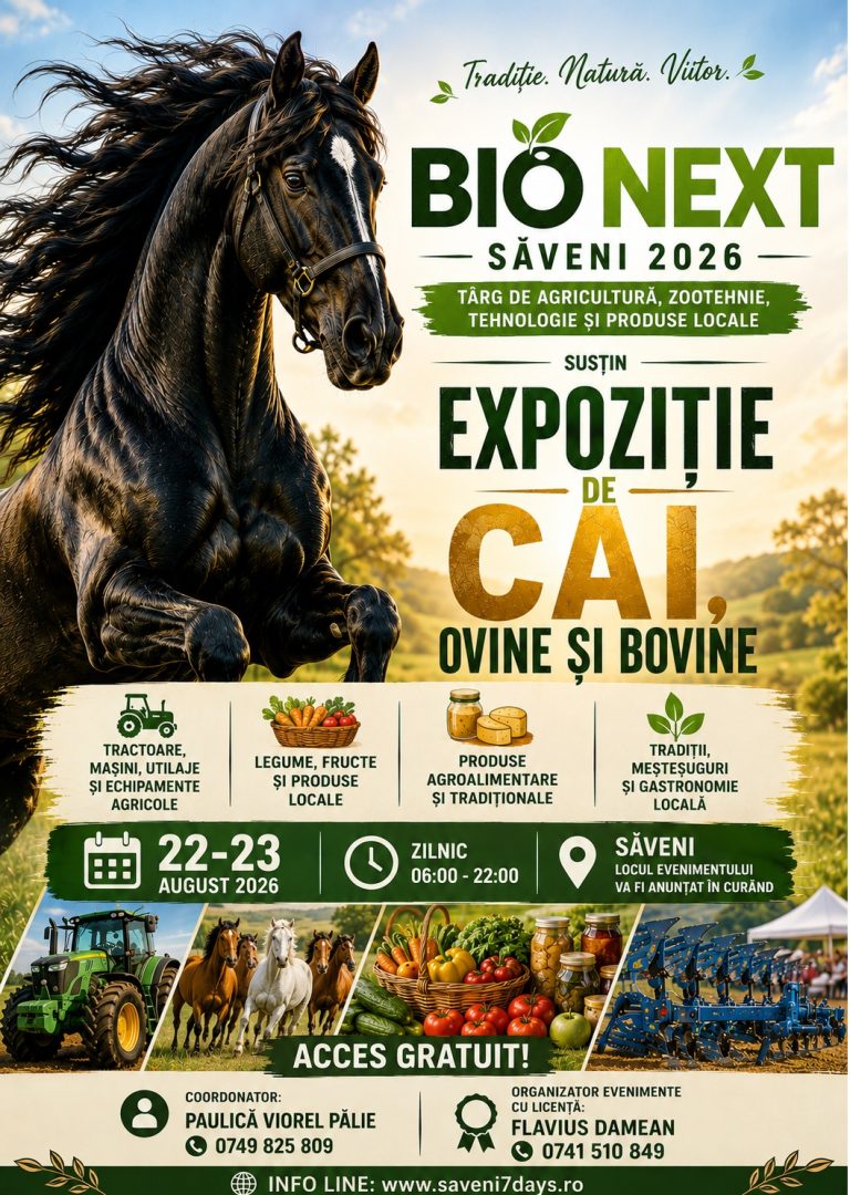 Expoziția de Cai, Ovine și Bovine aduce crescătorii și fermierii împreună la BIO AGRO NEXT SĂVENI 2026